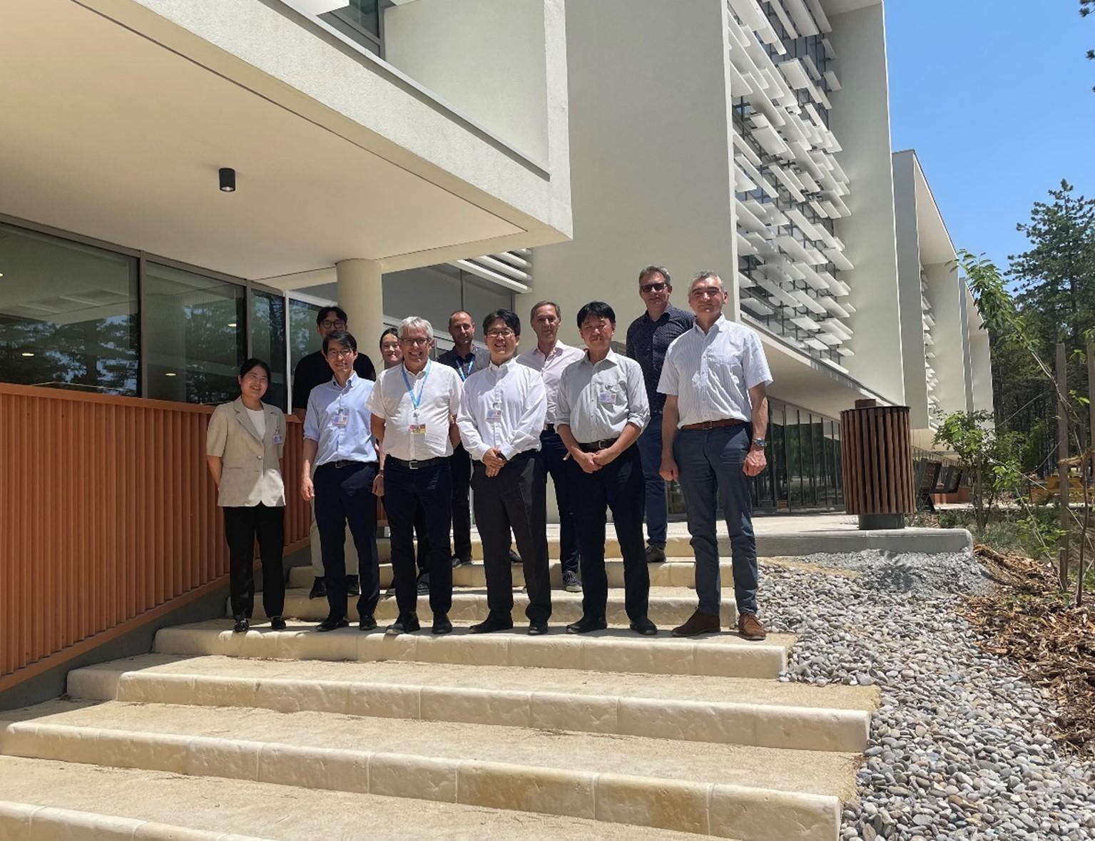 Members from the KINS delegation and ASNR team at ASNR premises in Cadarache.