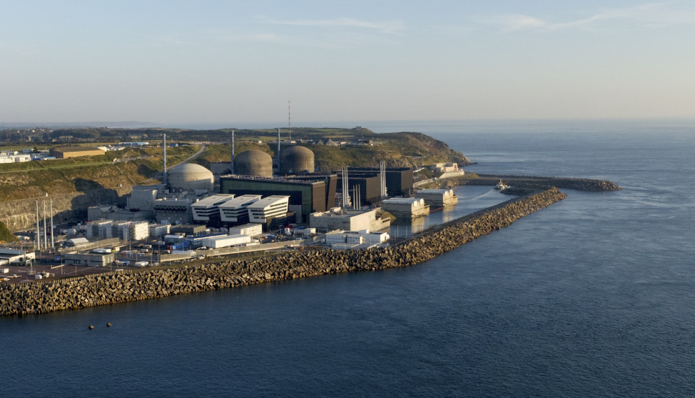 Flamanville site with view of the EPR reactor